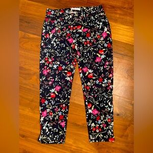 Croft and Barrow Floral Stretchy Ankle Trousers